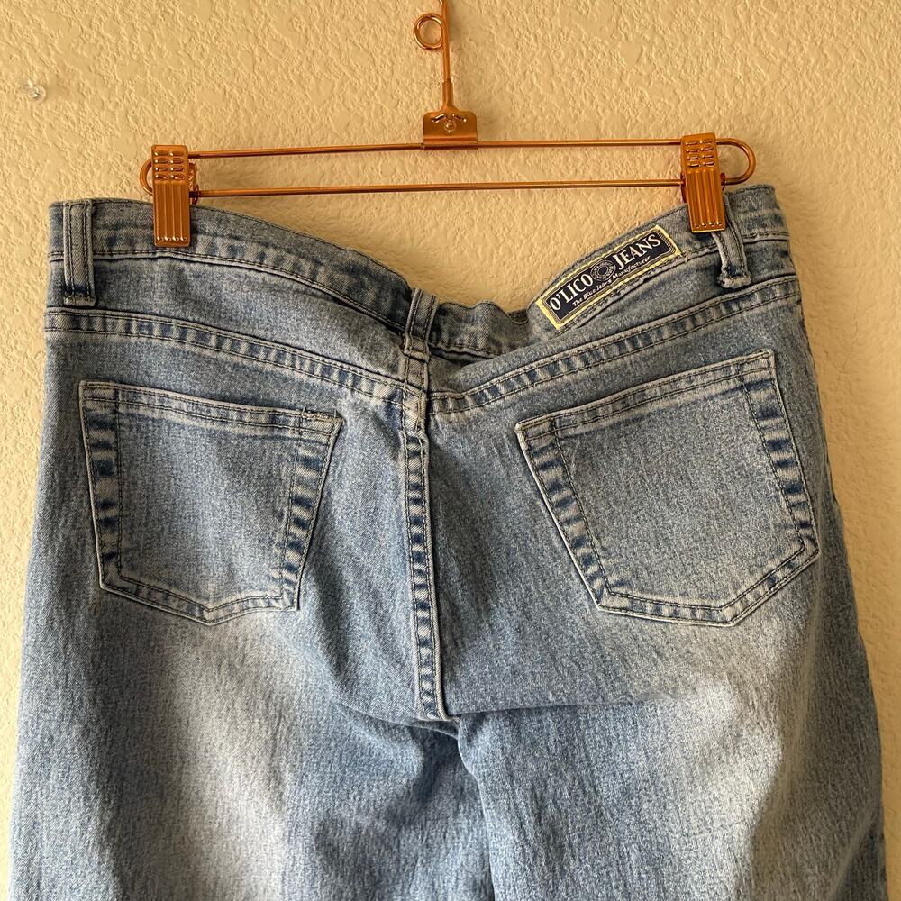 Vintage y2k rhinestone heart‎ detail wide leg jeans size 10 - Picture 9 of 9